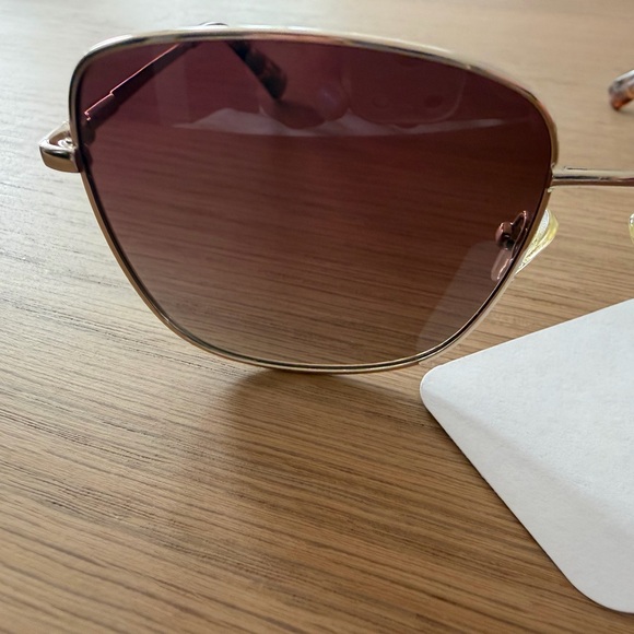Derek Lam Millie Gold Frame Women\'s Gradient Brown Square Sunglasses